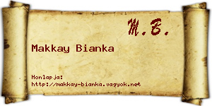 Makkay Bianka névjegykártya