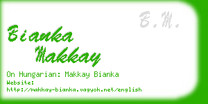 bianka makkay business card